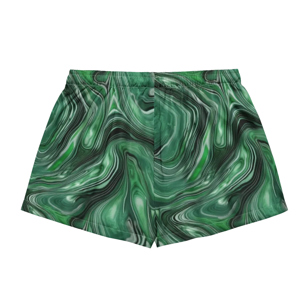 Emerald Vortex on Women's Pajama Shorts — Back