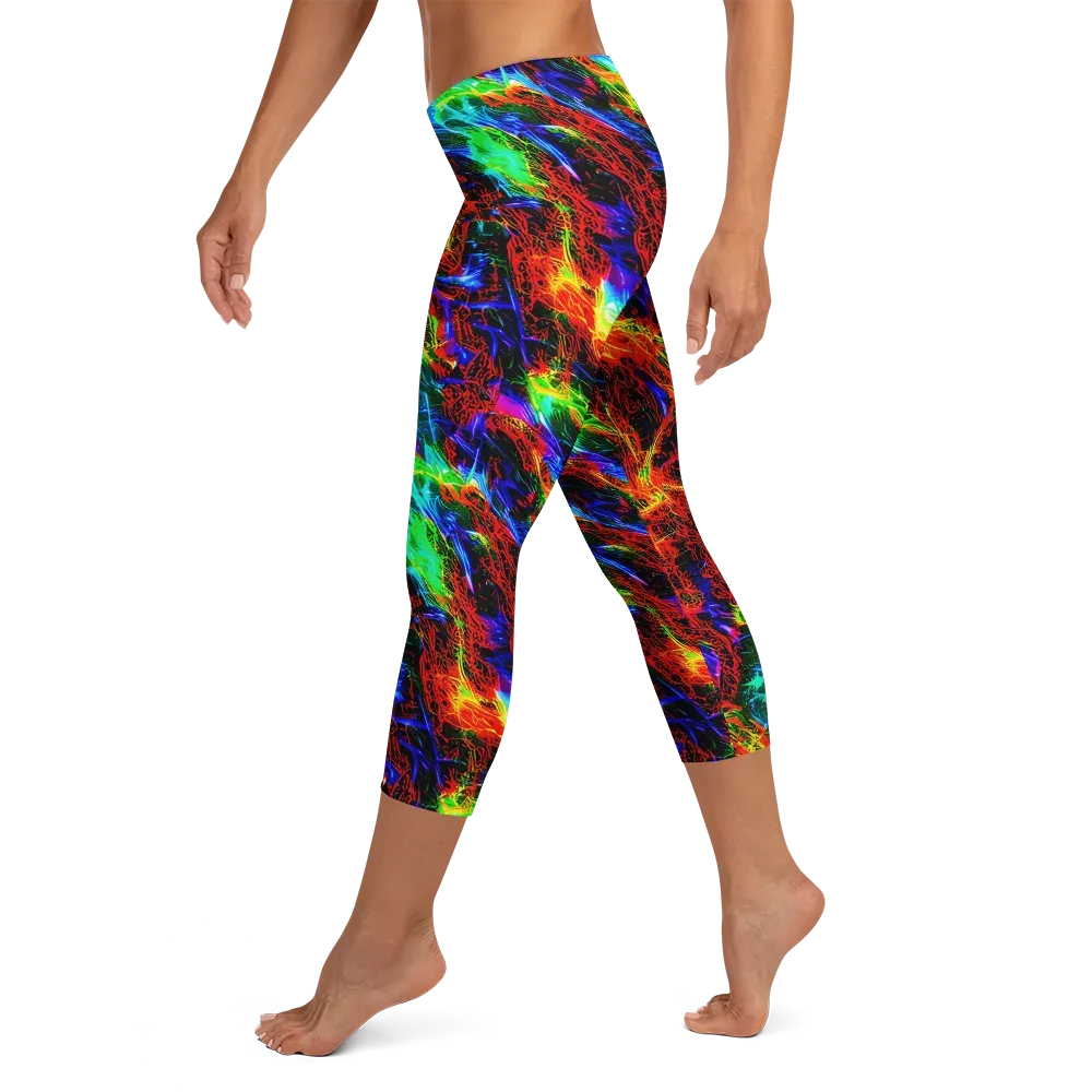 Firestorm Spectrum on Capri Leggings — Left