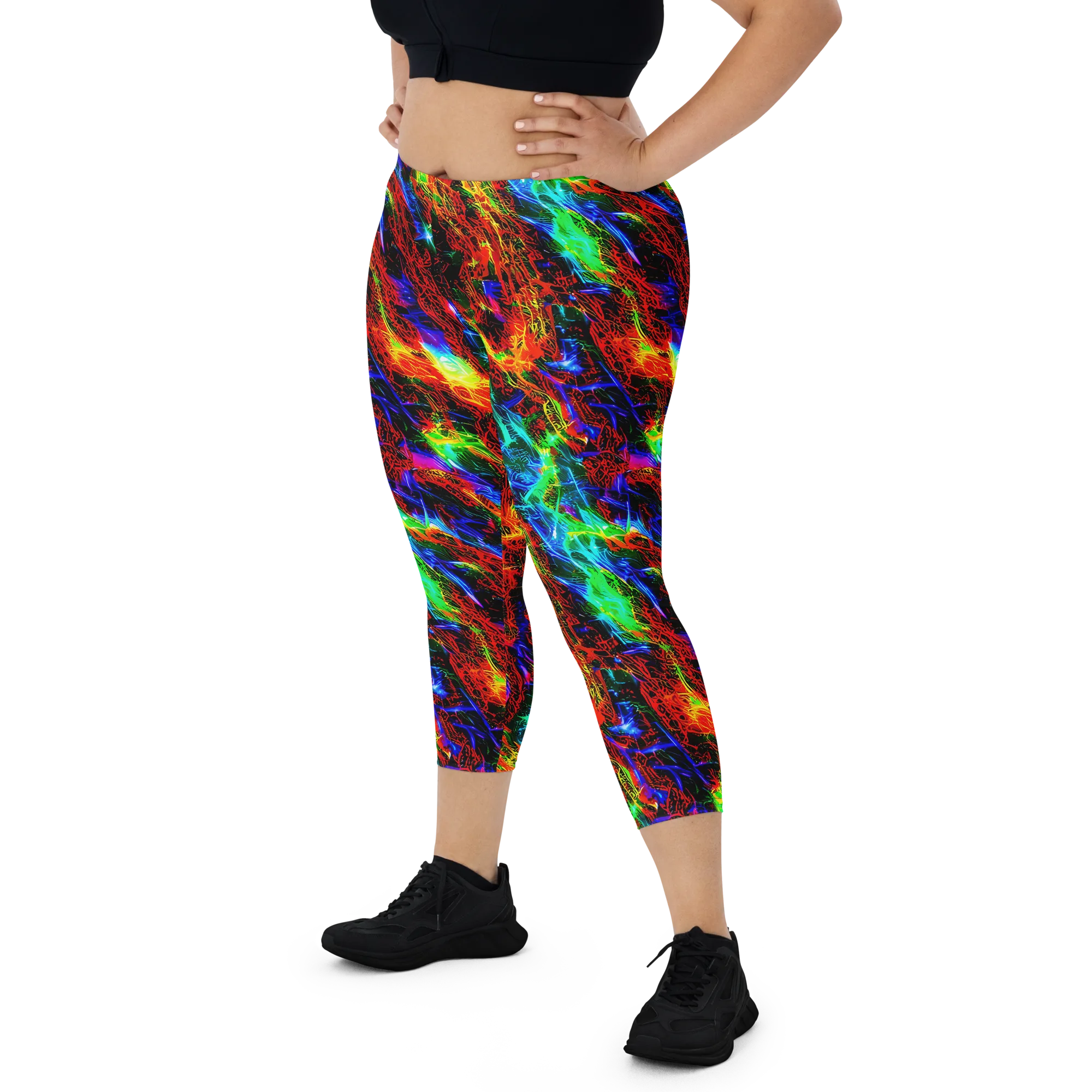 Firestorm Spectrum on Capri Leggings — Front