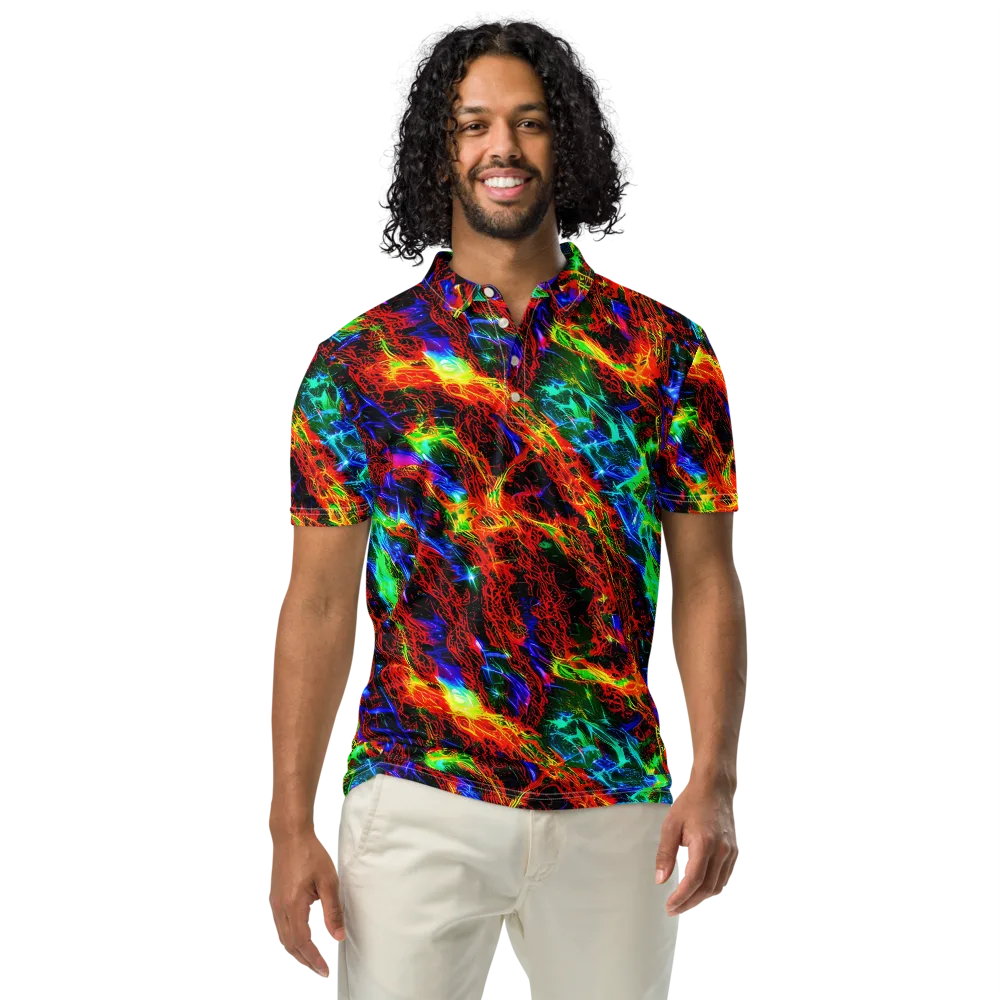 Firestorm Spectrum on Men's Slim Fit Polo Shirt — Front