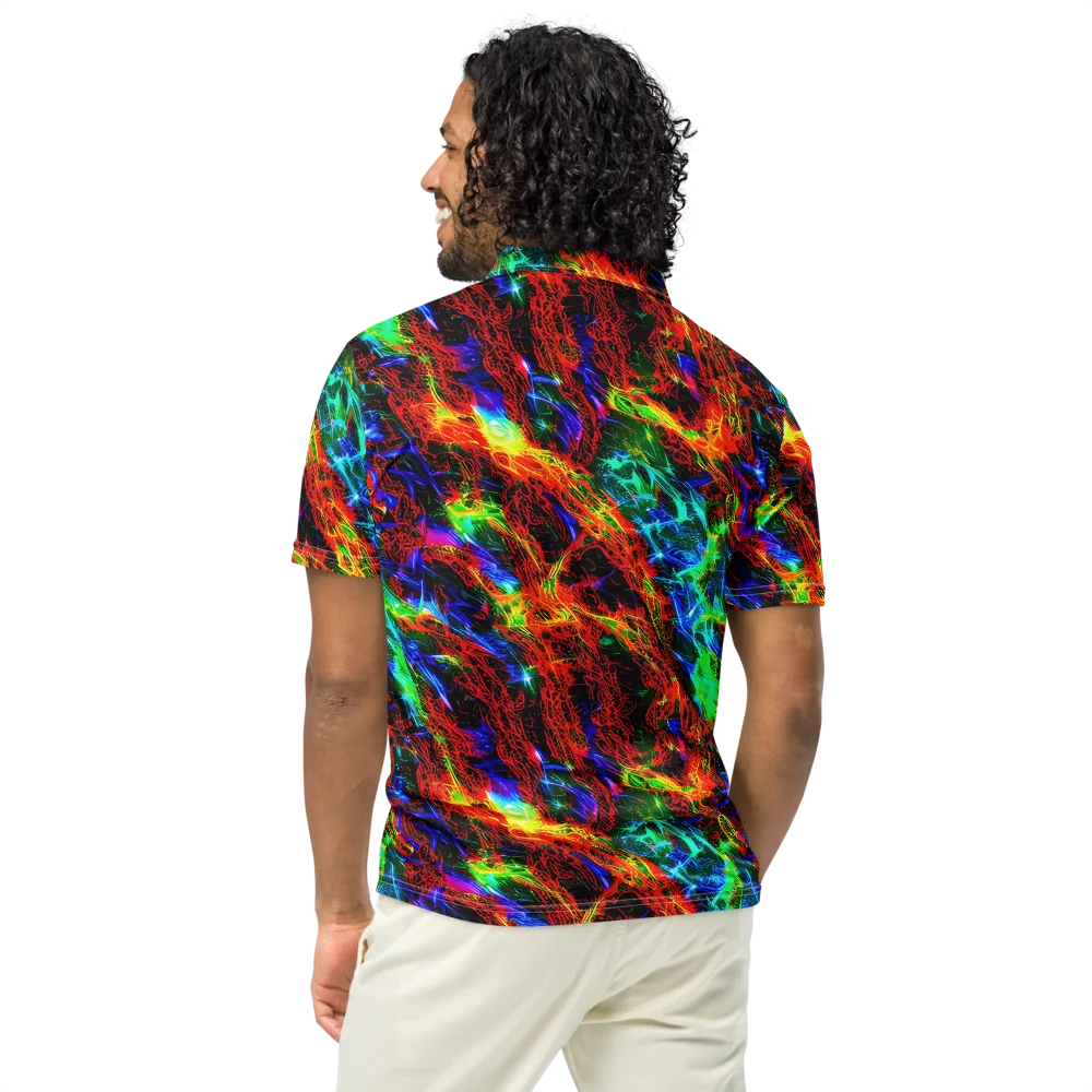 Firestorm Spectrum on Men's Slim Fit Polo Shirt — Back