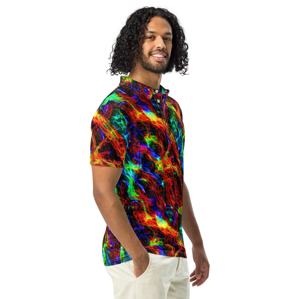 Firestorm Spectrum on Men's Slim Fit Polo Shirt — Right Front