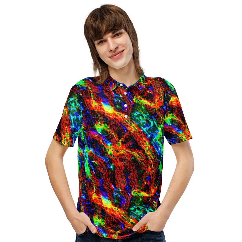 Firestorm Spectrum on Men's Slim Fit Polo Shirt — Front