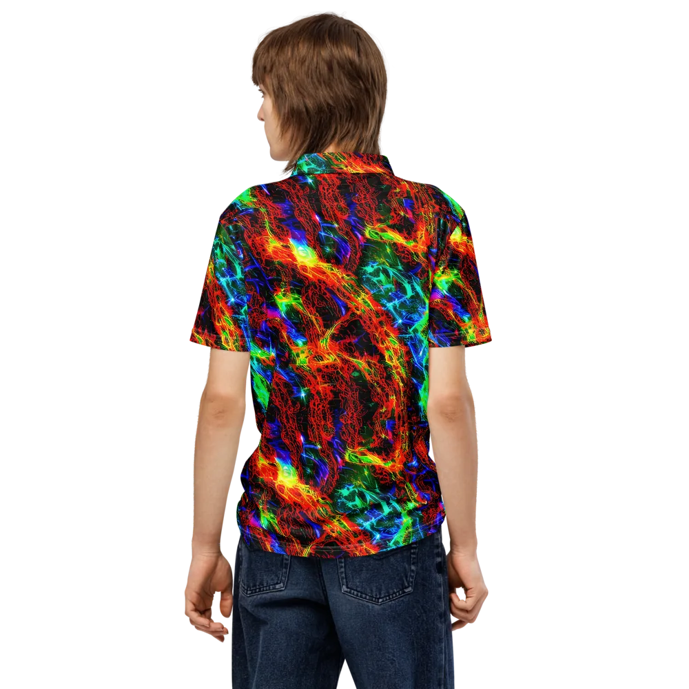 Firestorm Spectrum on Men's Slim Fit Polo Shirt — Back