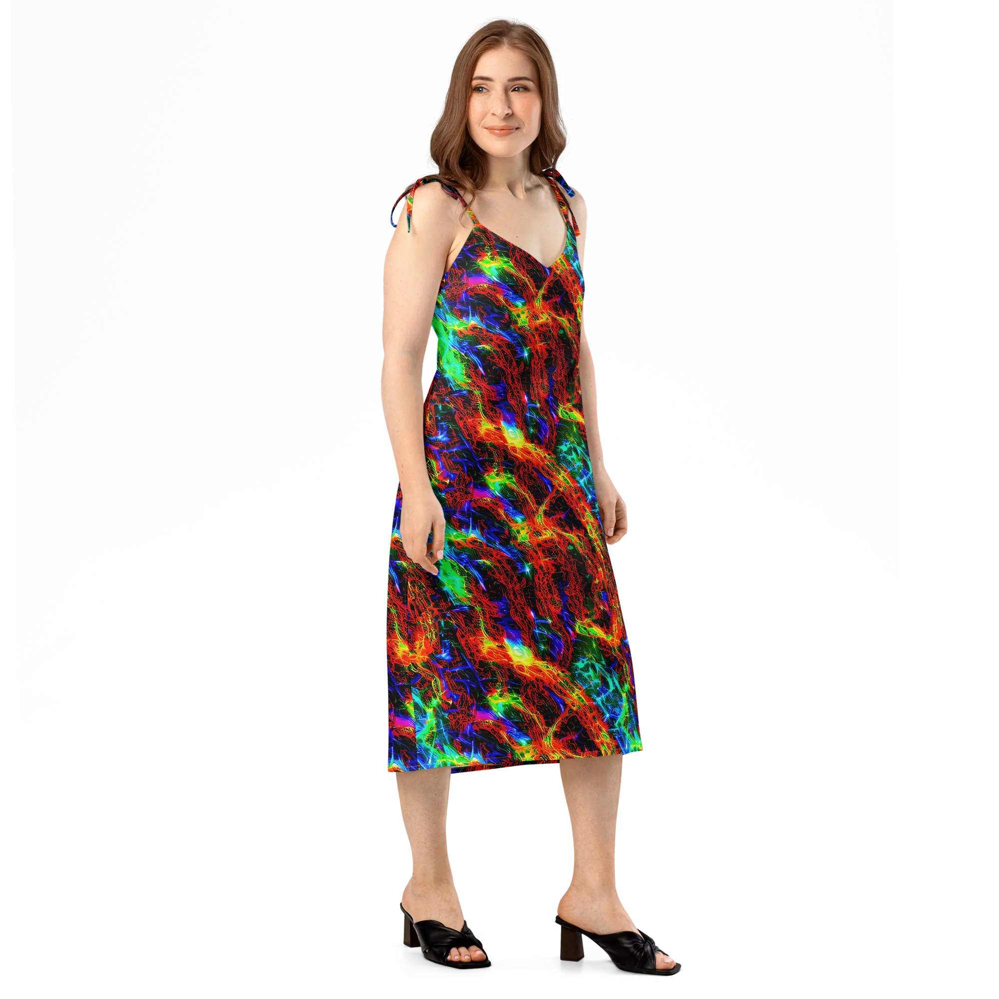 Firestorm Spectrum on Slip Dress — Right Front