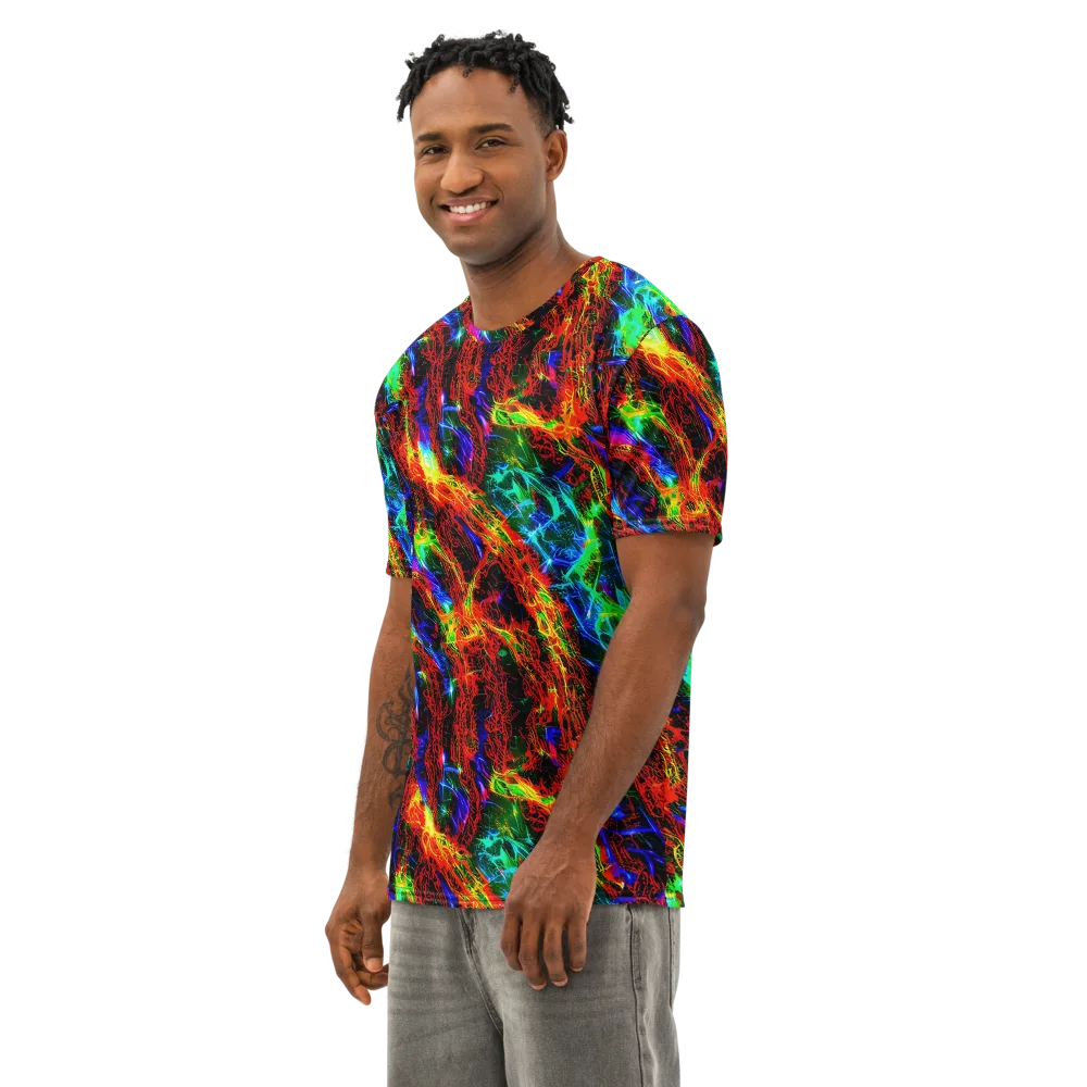 Firestorm Spectrum on Men's Cotton Crew Neck T-Shirt — Left Front