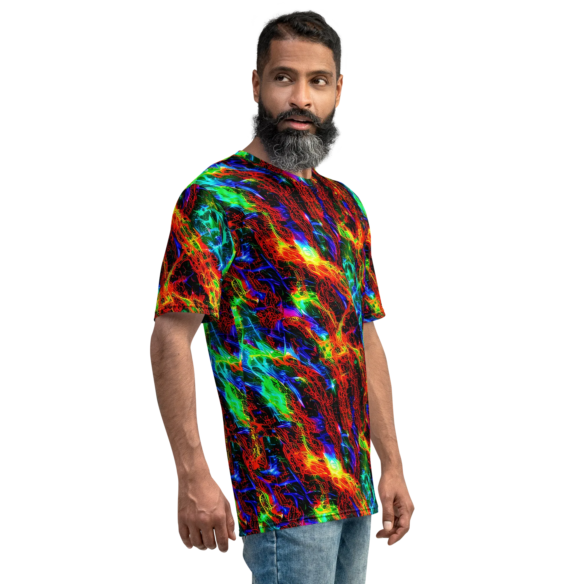 Firestorm Spectrum on Men's Crew Neck T-Shirt — Right