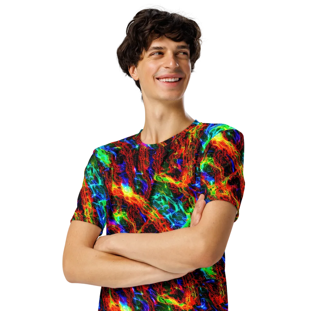 Firestorm Spectrum on Men's Crew Neck T-Shirt — Left Front