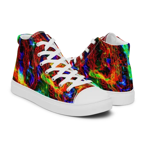 Firestorm Spectrum on a Men's High Top Canvas Shoes
