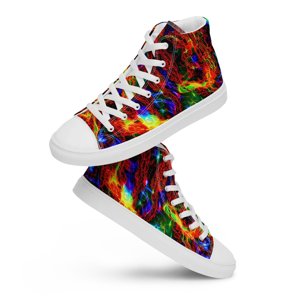 Firestorm Spectrum on Men's High Top Canvas Shoes — Front