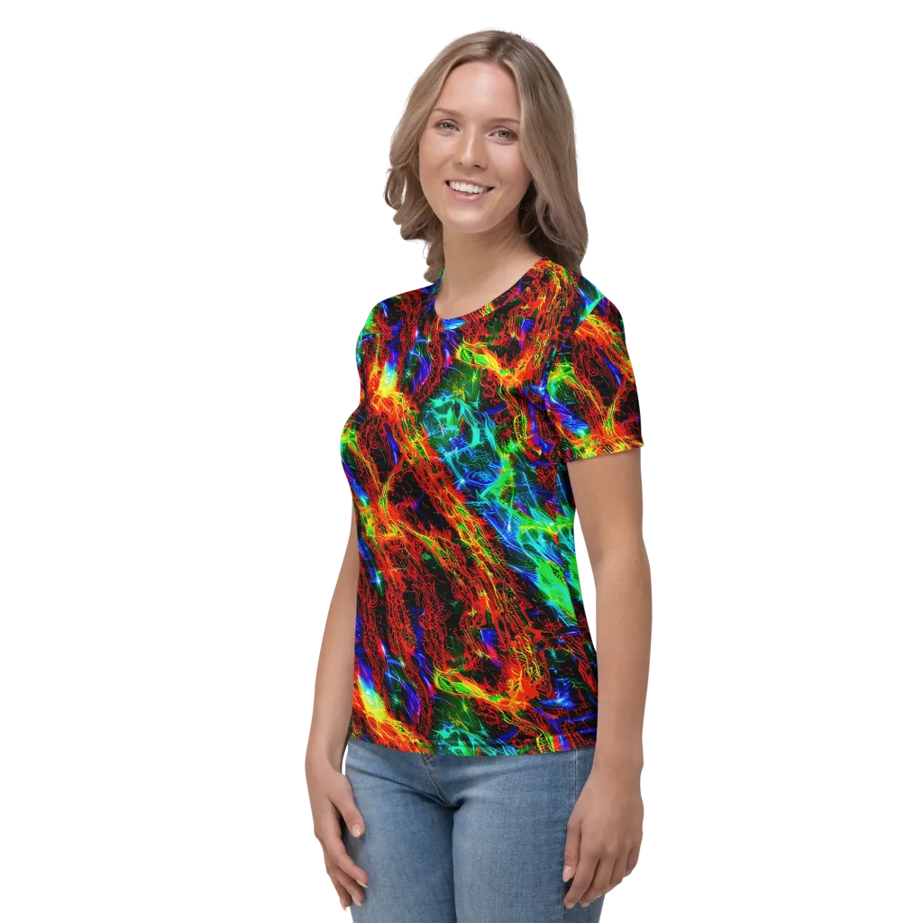 Firestorm Spectrum on Women's Crew Neck T-Shirt — Left