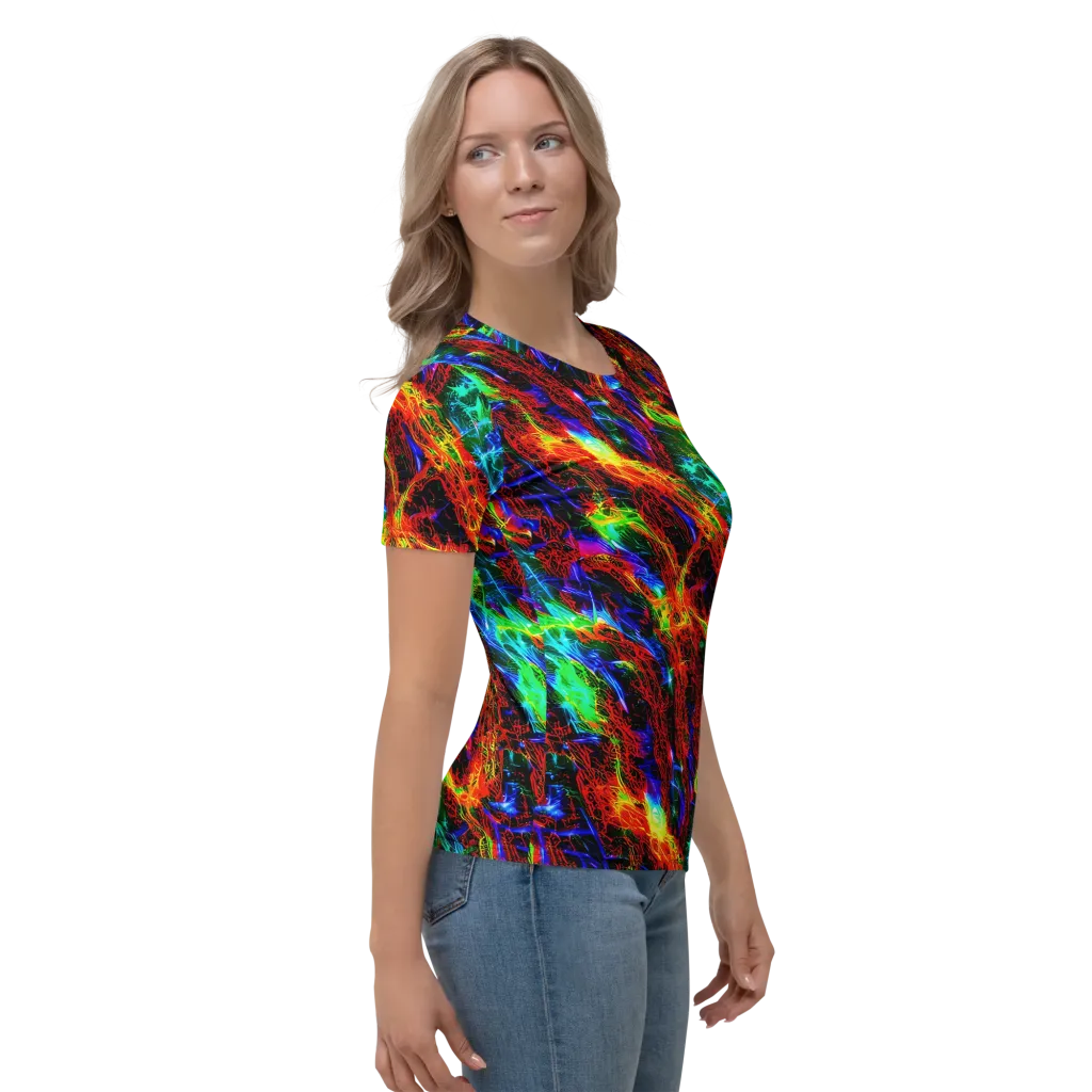 Firestorm Spectrum on Women's Crew Neck T-Shirt — Right