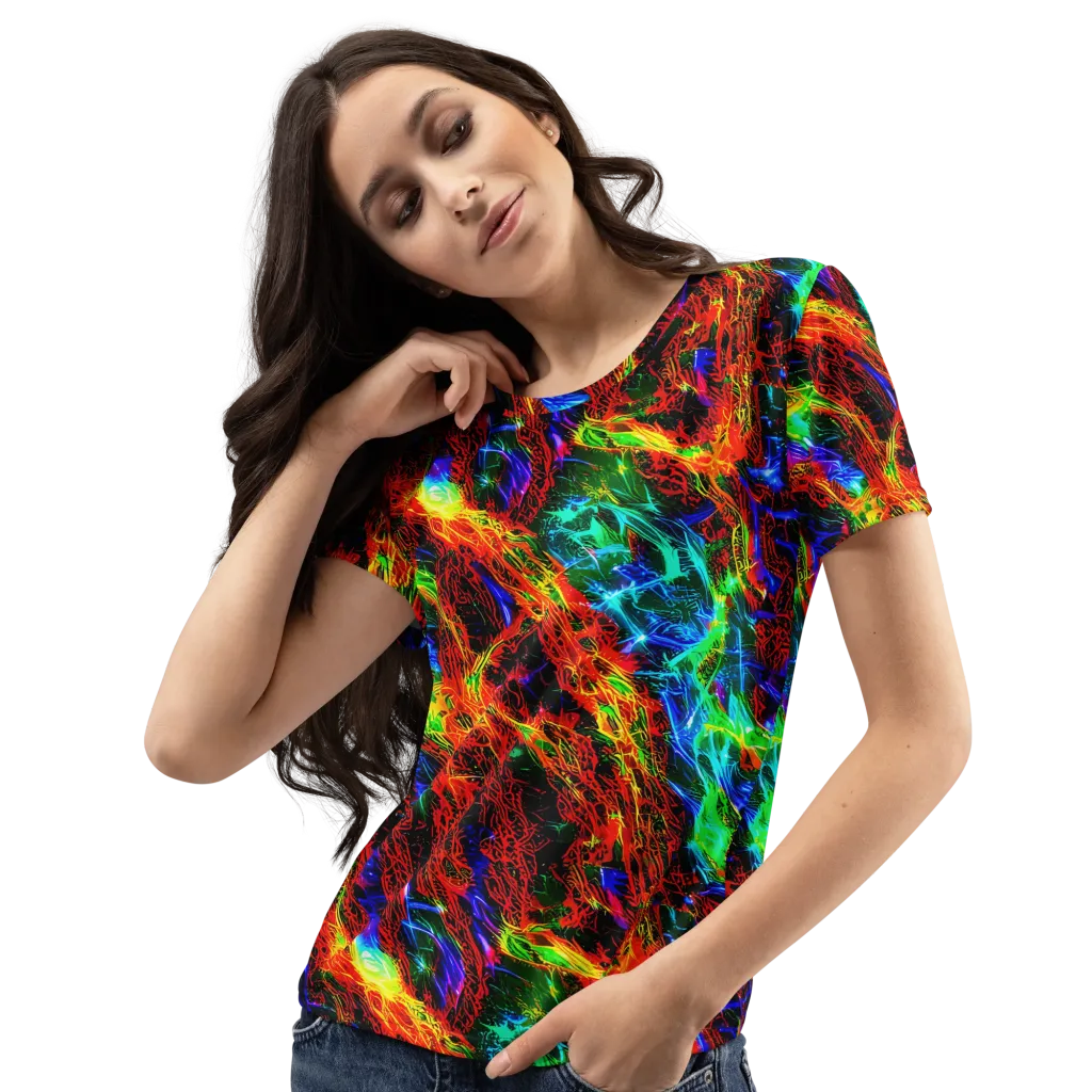 Firestorm Spectrum on Women's Crew Neck T-Shirt — Left Front