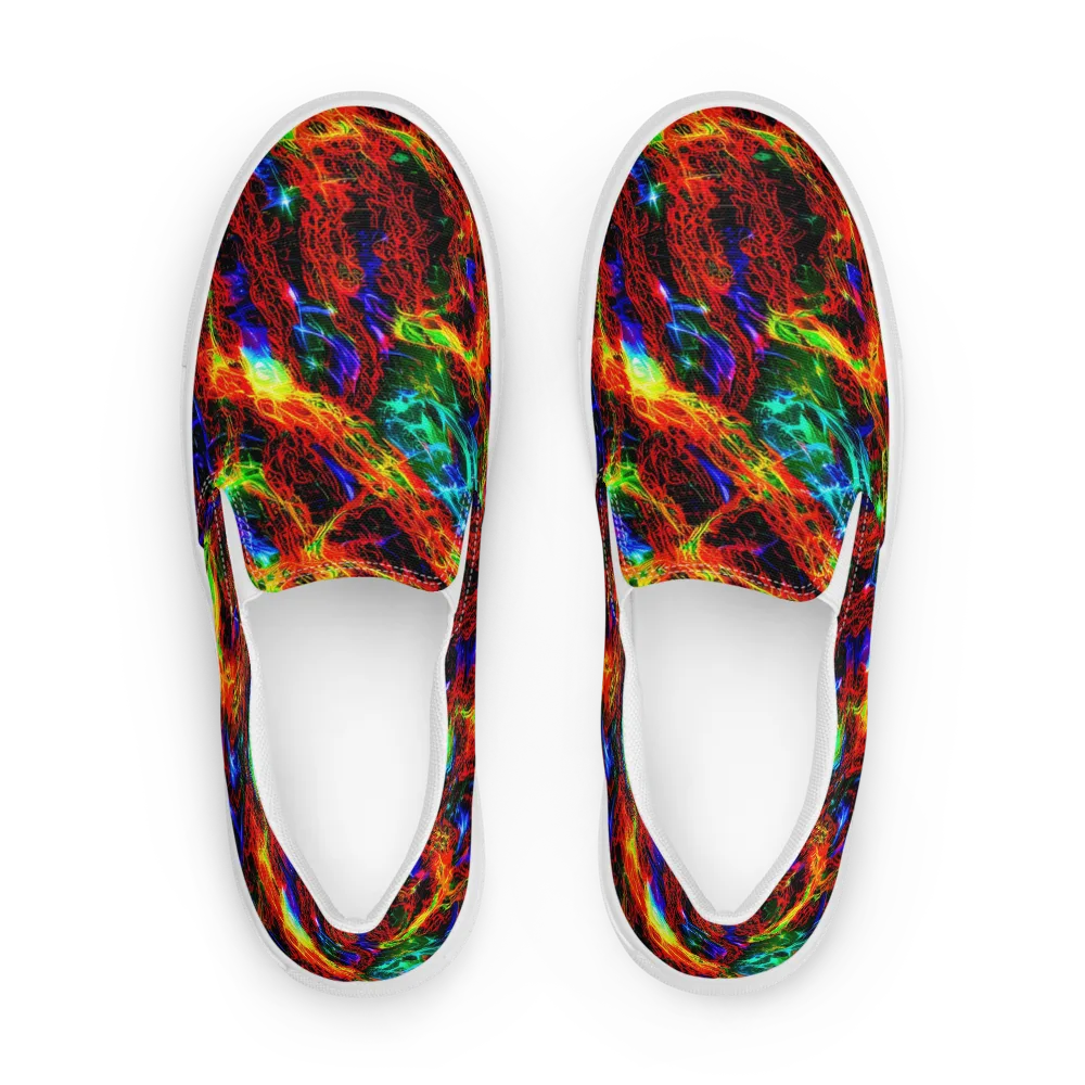 Firestorm Spectrum on Men's Slip-On Canvas Shoes — Front