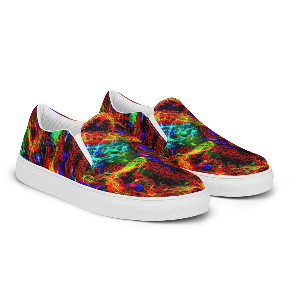 Firestorm Spectrum on Men's Slip-On Canvas Shoes — Right Front