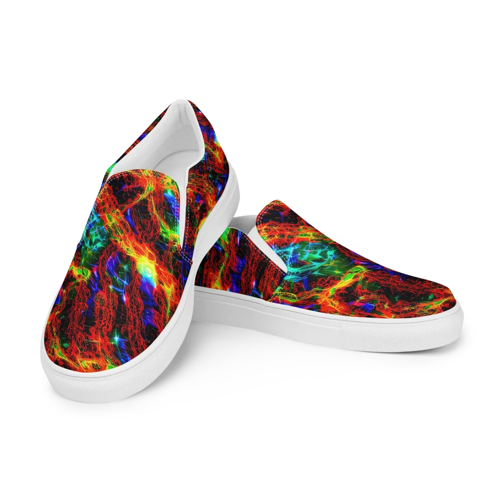 Firestorm Spectrum on Men's Slip-On Canvas Shoes — Left Front