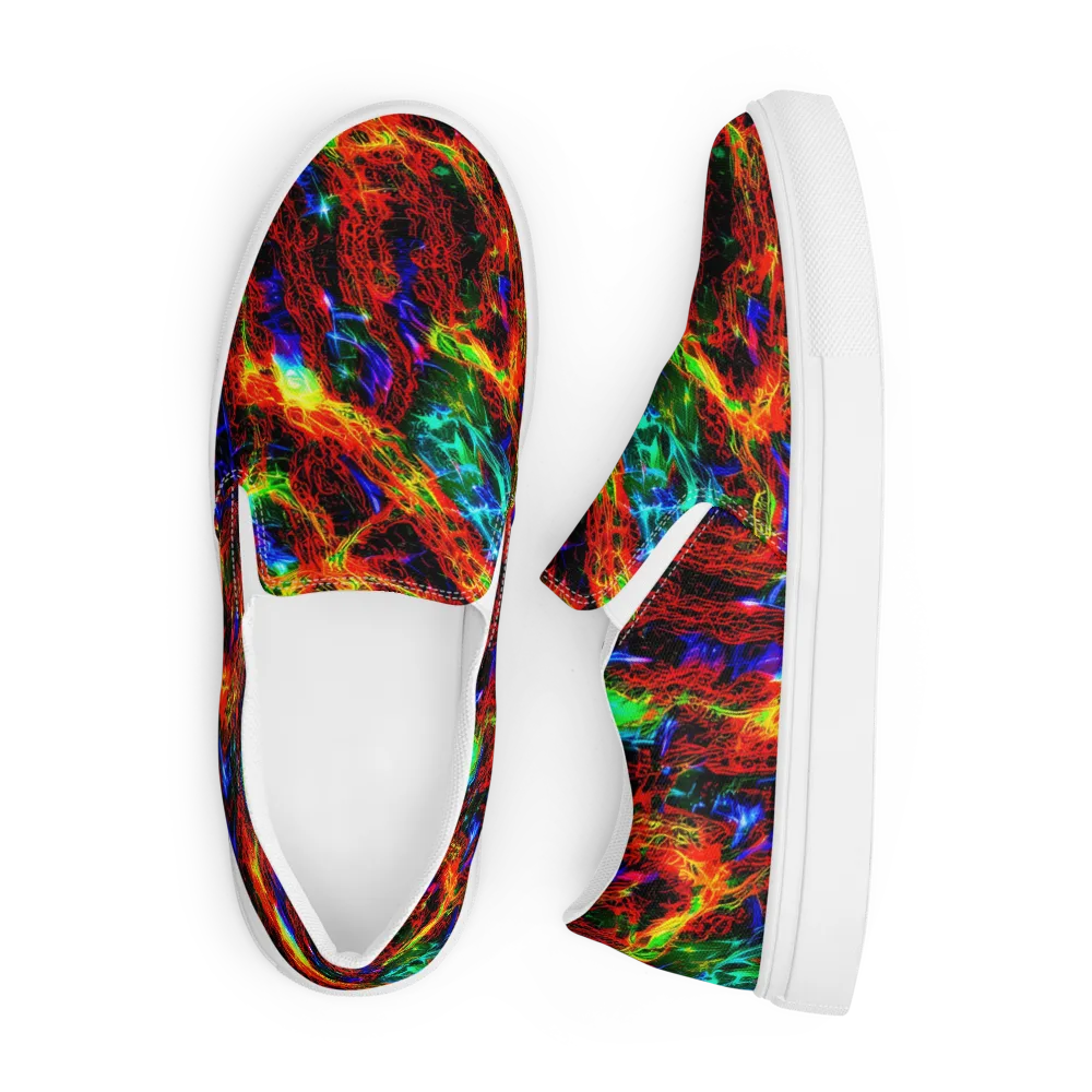 Firestorm Spectrum on Men's Slip-On Canvas Shoes — Front
