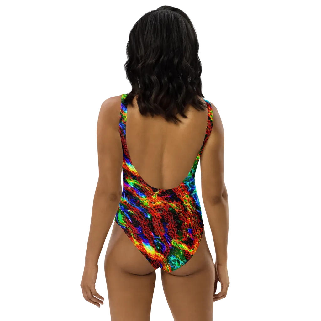Firestorm Spectrum on One-Piece Swimsuit — Back