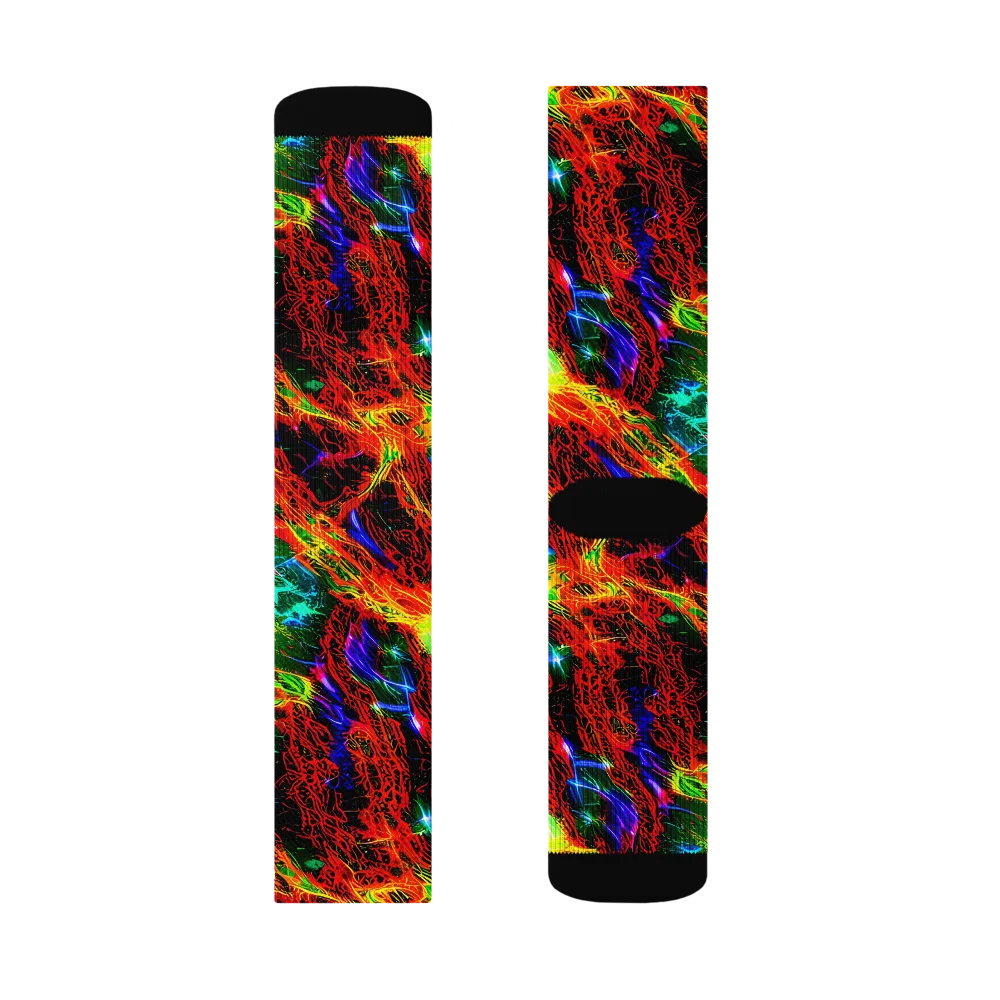 Firestorm Spectrum on Socks — Left Sock