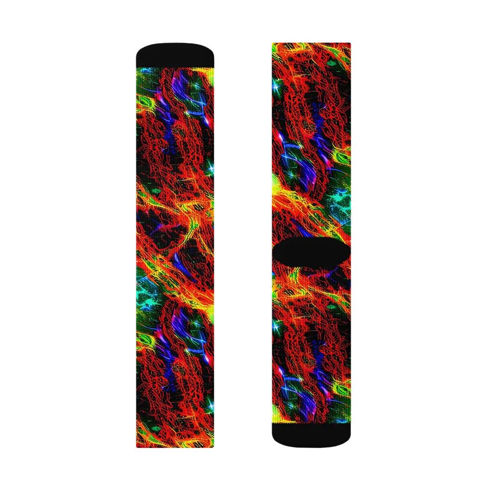Firestorm Spectrum on Socks — Right Sock