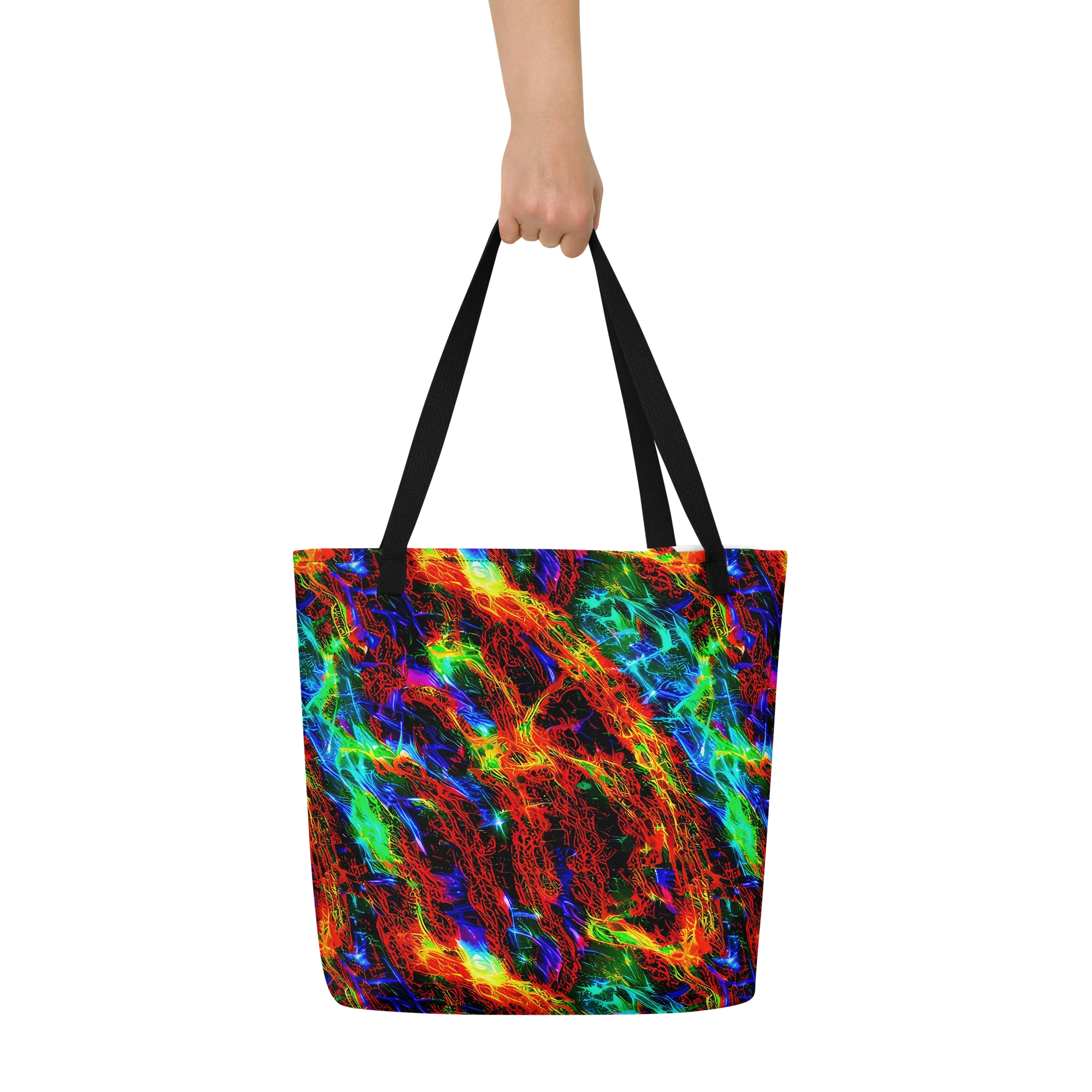 Firestorm Spectrum on Large Tote Bag W/ Pocket — Front