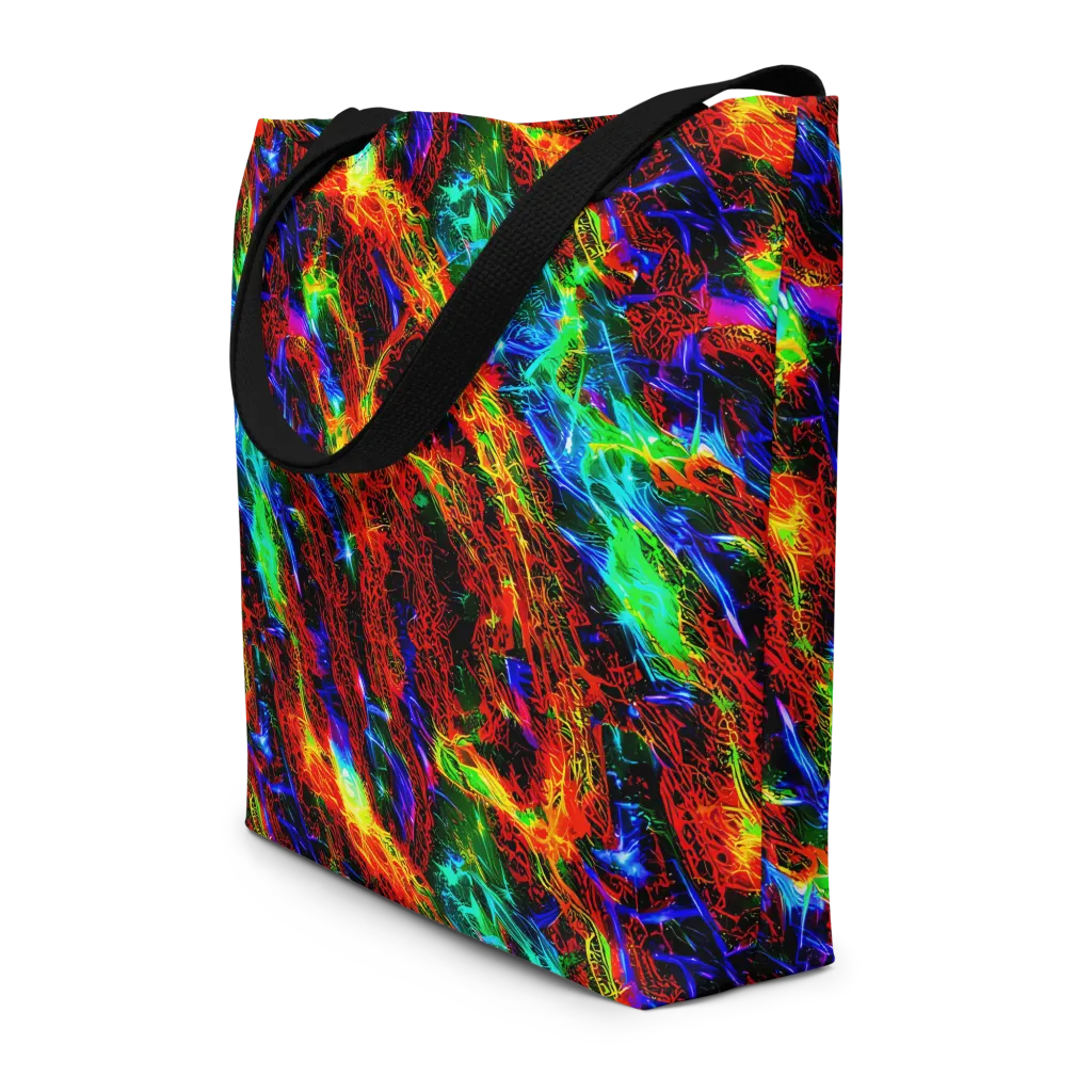 Firestorm Spectrum on Large Tote Bag W/ Pocket — Front