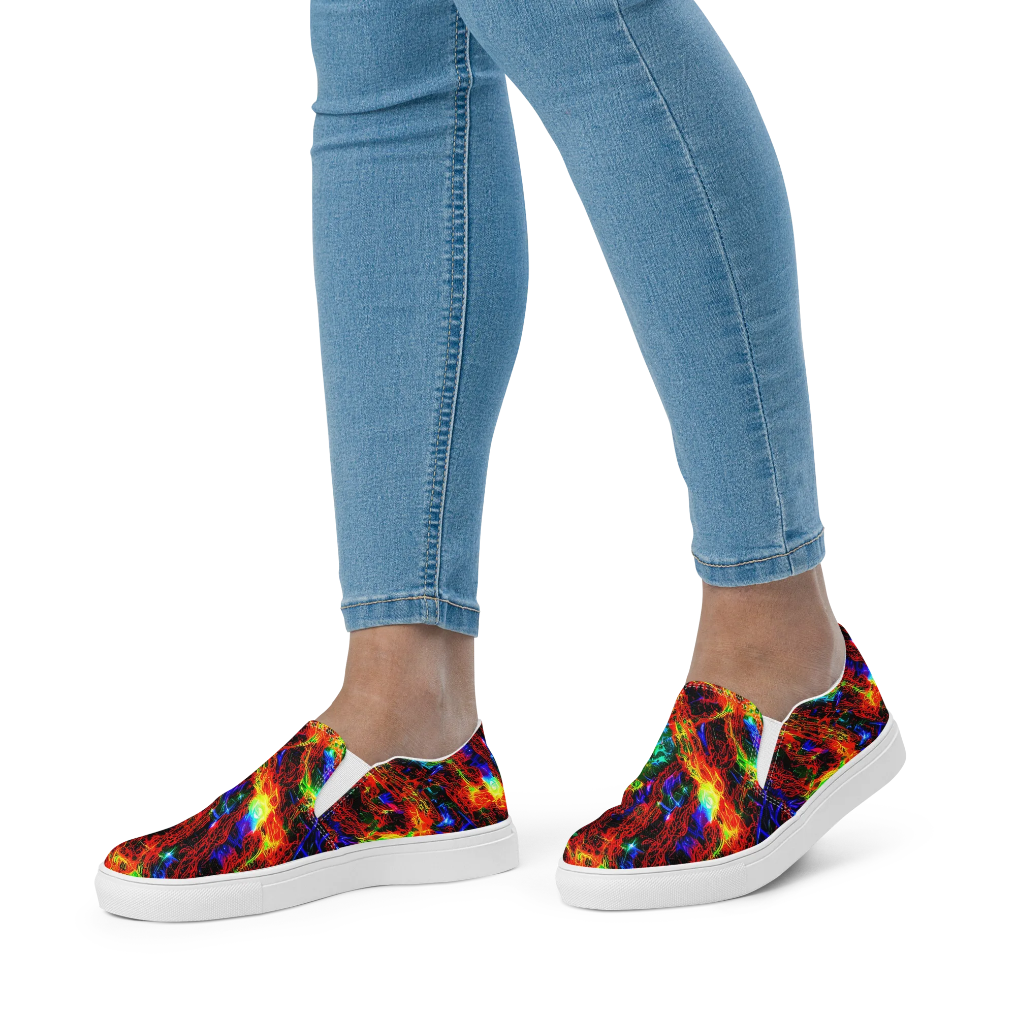 Firestorm Spectrum on Women's Slip-On Canvas Shoes — Front
