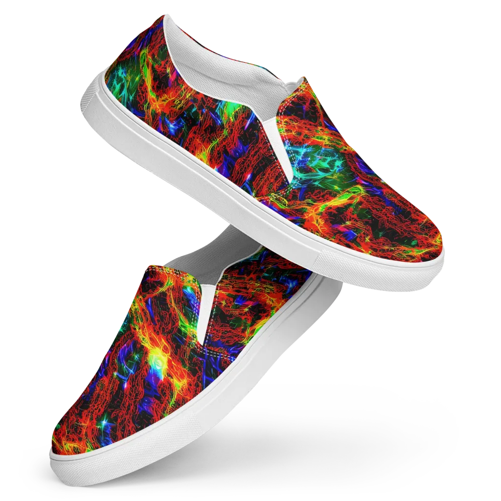 Firestorm Spectrum on Women's Slip-On Canvas Shoes — Front
