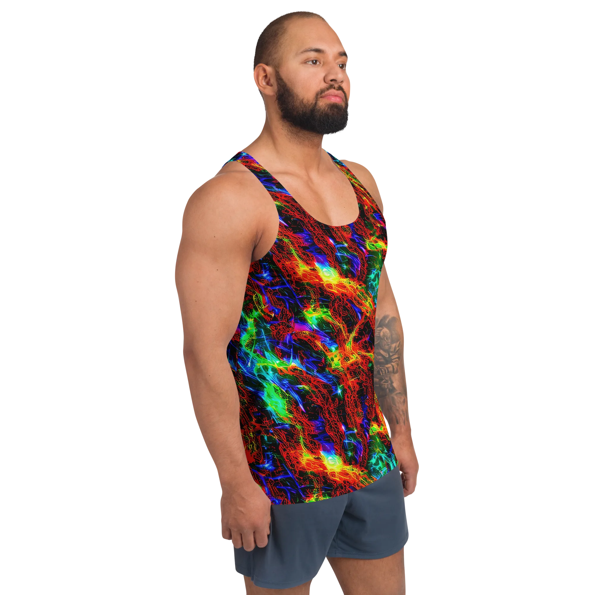Firestorm Spectrum on Men's Tank Top — Right Front