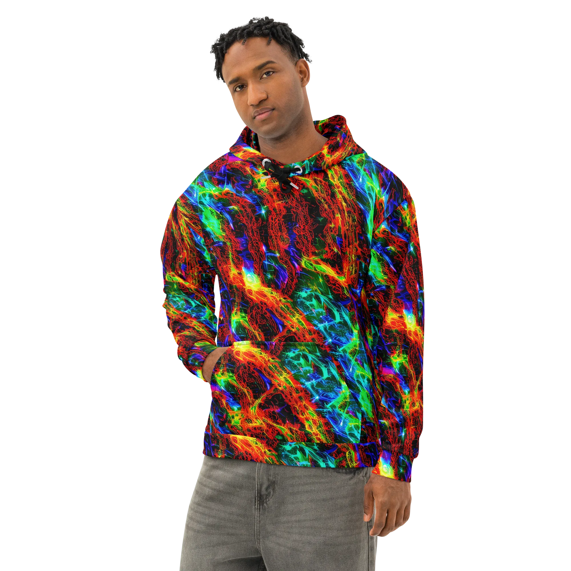 Firestorm Spectrum on Cotton Hoodie — Left Front