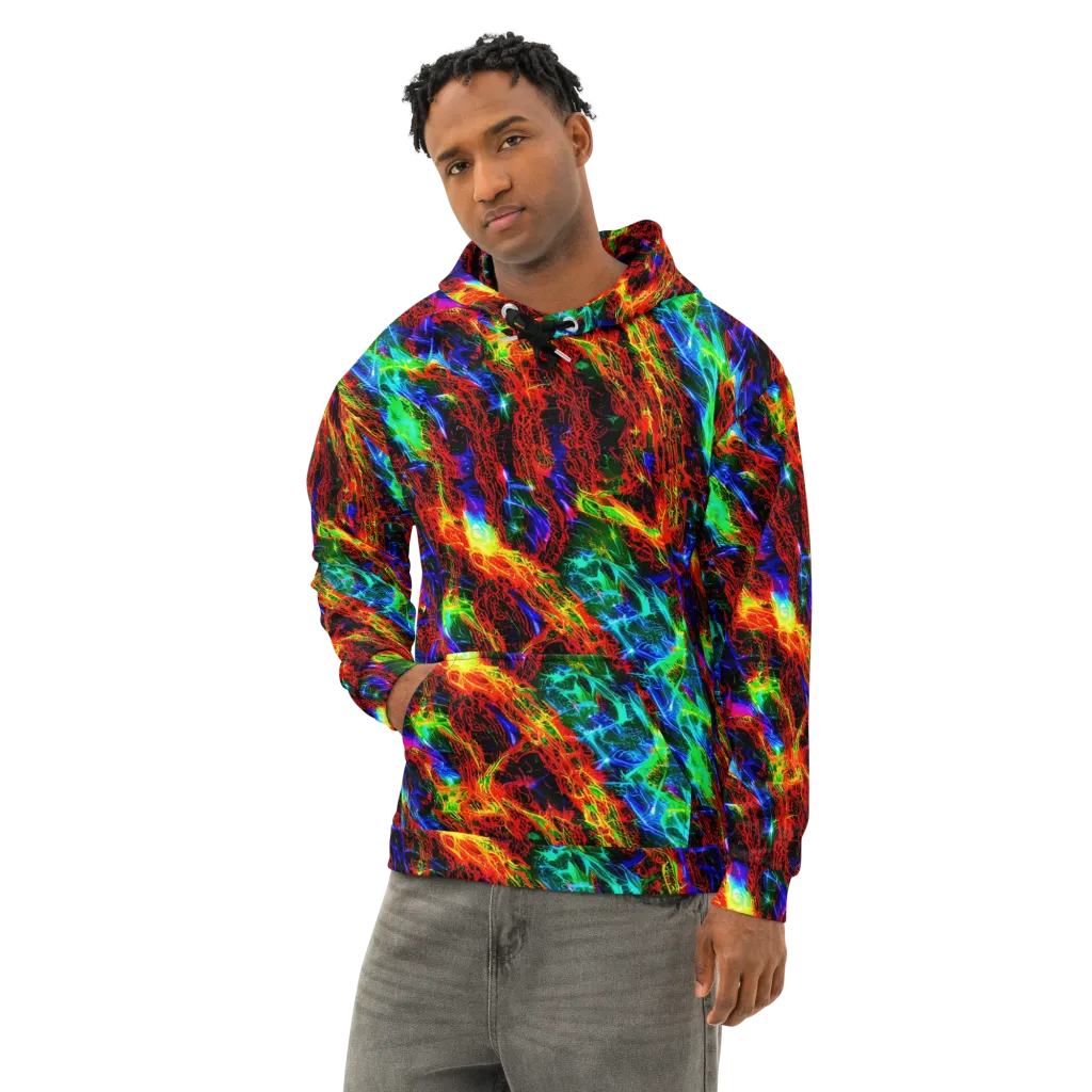 Firestorm Spectrum on Cotton Hoodie — Left Front