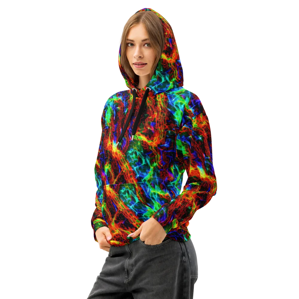 Firestorm Spectrum on Cotton Hoodie — Left Front
