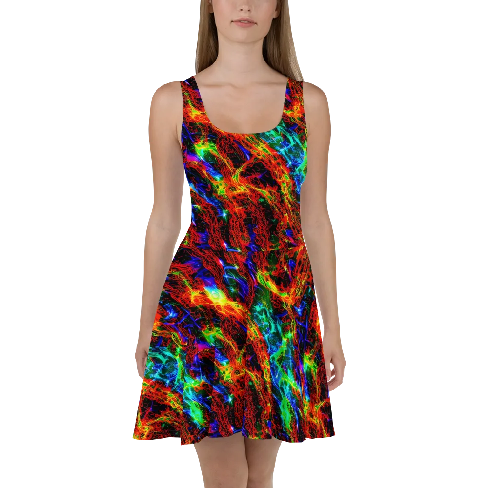 Firestorm Spectrum on Skater Dress — Front