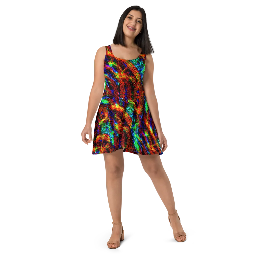 Firestorm Spectrum on Skater Dress — Front