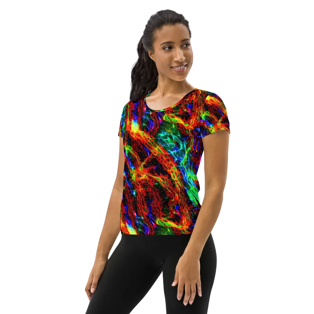 Firestorm Spectrum on Women's Athletic T-Shirt — Left
