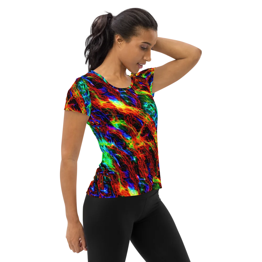 Firestorm Spectrum on Women's Athletic T-Shirt — Right