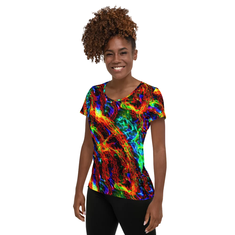 Firestorm Spectrum on Women's Athletic T-Shirt — Left