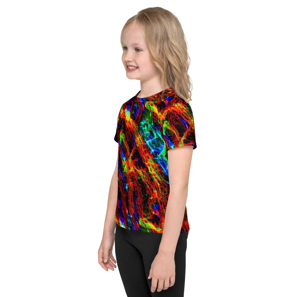 Firestorm Spectrum on Kids Crew Neck T-Shirt — Left