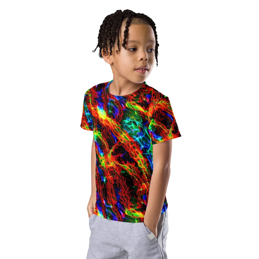 Firestorm Spectrum on Kids Crew Neck T-Shirt — Left Front