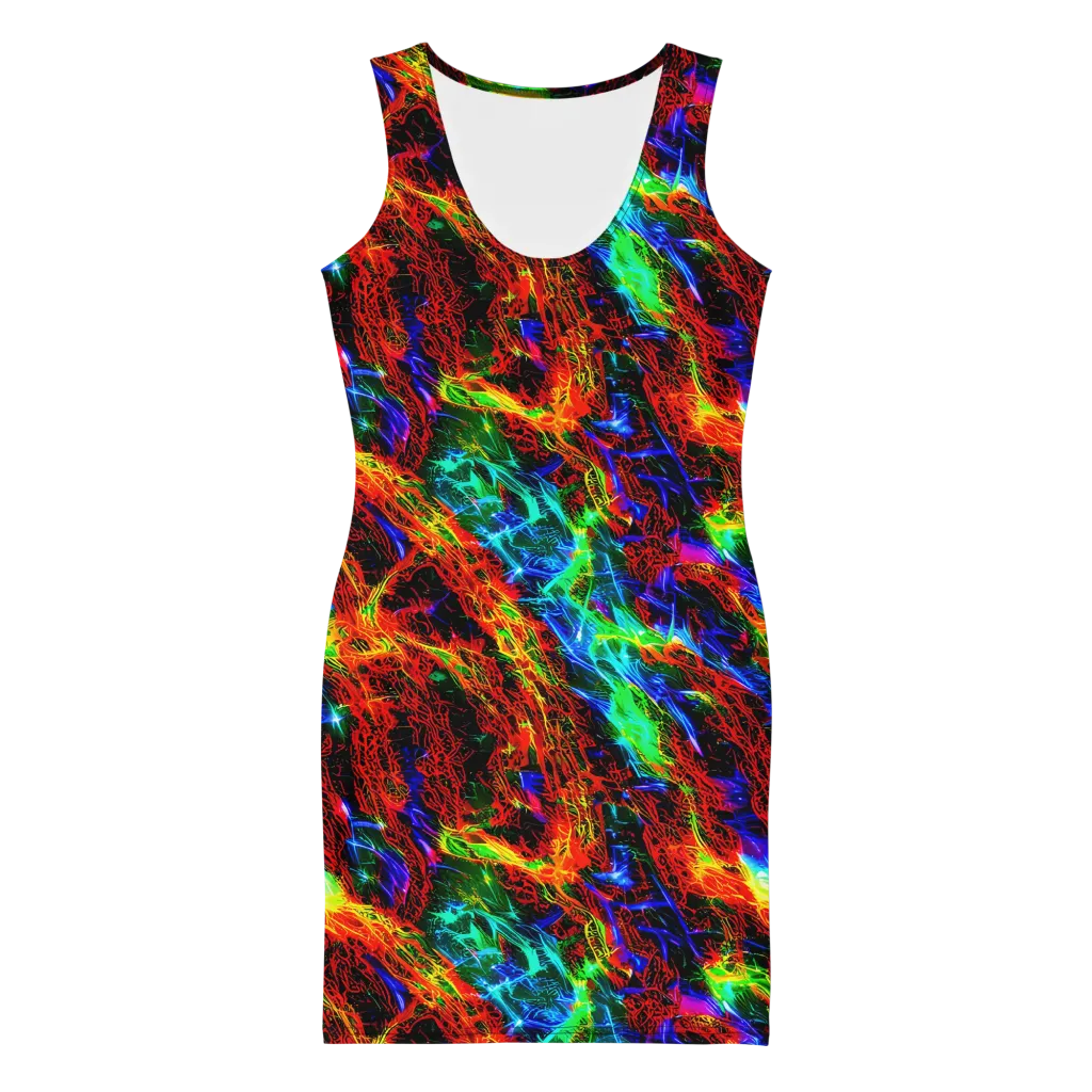 Firestorm Spectrum on Bodycon Dress — Front