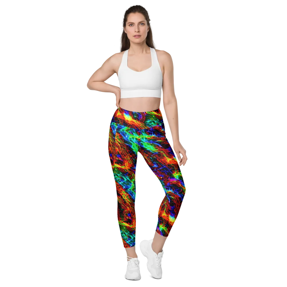 Firestorm Spectrum on Leggings with Pockets — Front