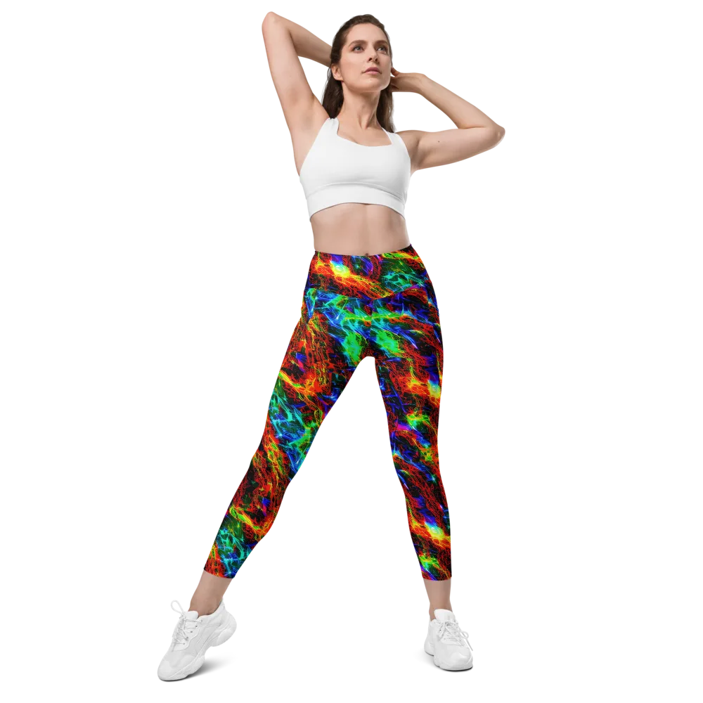 Firestorm Spectrum on Leggings with Pockets — Front