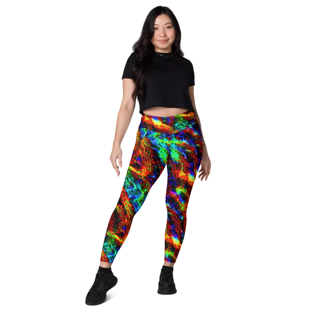 Firestorm Spectrum on Leggings with Pockets — Front