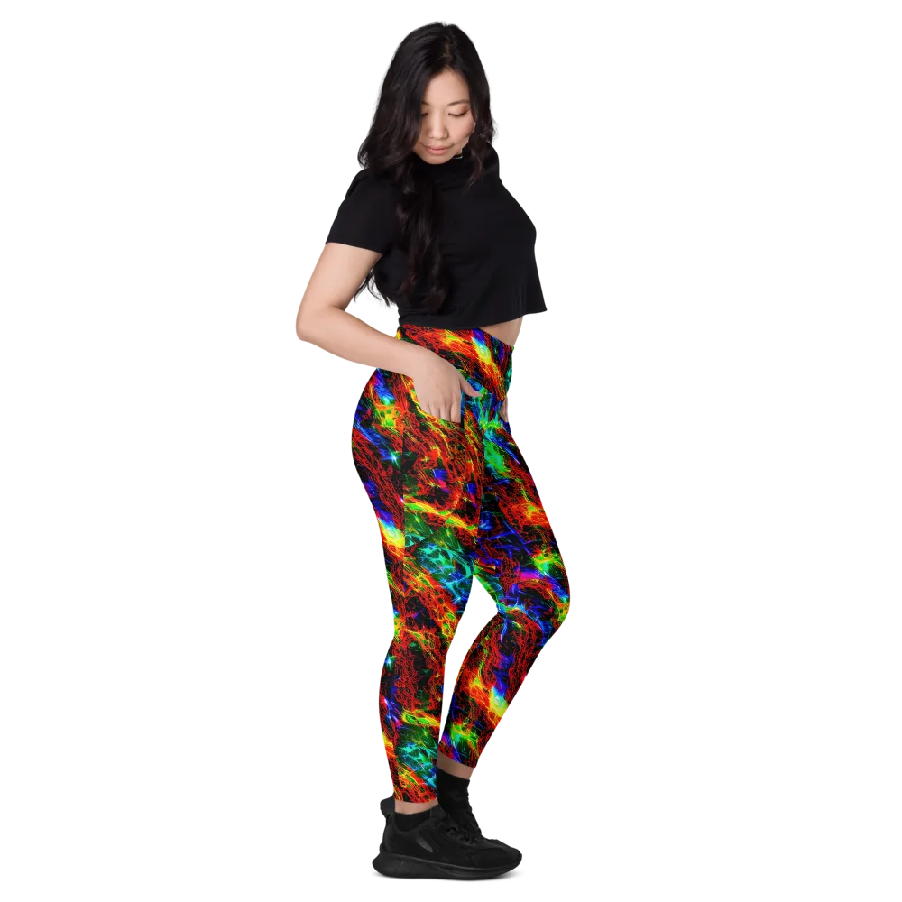 Firestorm Spectrum on Leggings with Pockets — Right
