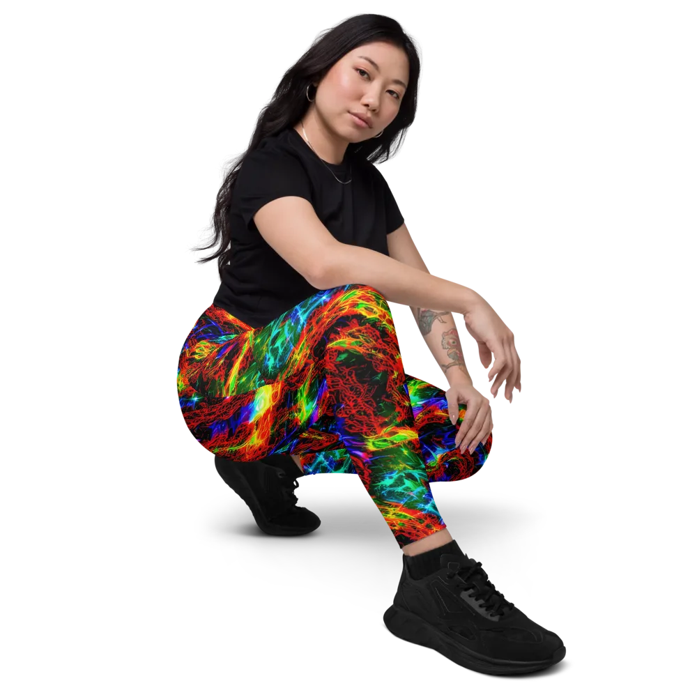 Firestorm Spectrum on Leggings with Pockets — Right Front