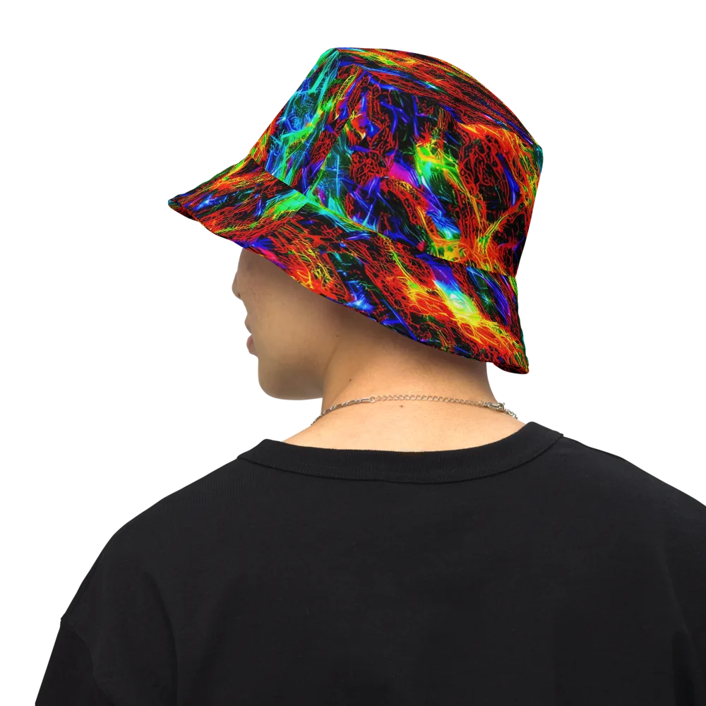 Firestorm Spectrum on Reversible Bucket Hat — Back Inside