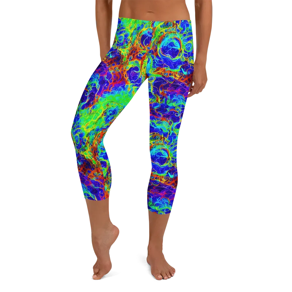 Mango Mirage on Capri Leggings — Front