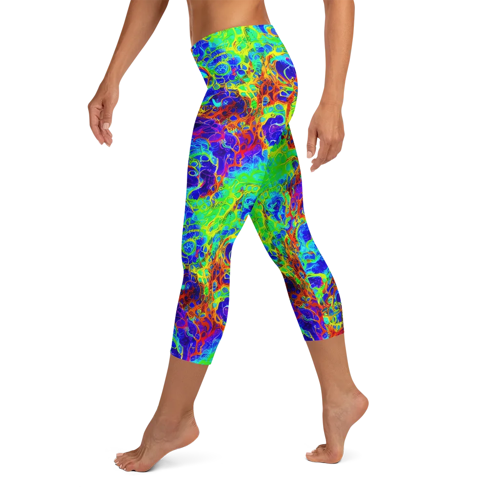 Mango Mirage on Capri Leggings — Left