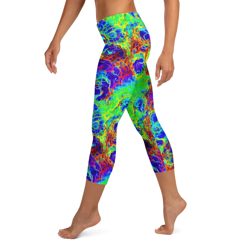 Mango Mirage on Capri Leggings — Left