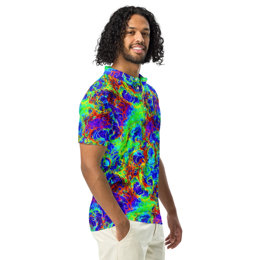 Mango Mirage on Men's Slim Fit Polo Shirt — Right Front